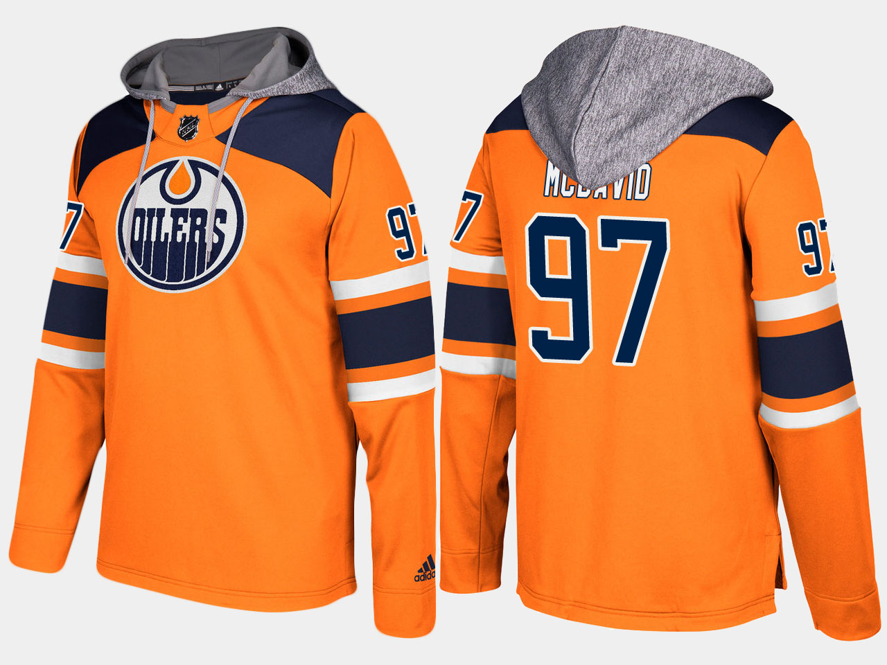 Men NHL Edmonton oilers 97 connor mcdavid orange hoodie